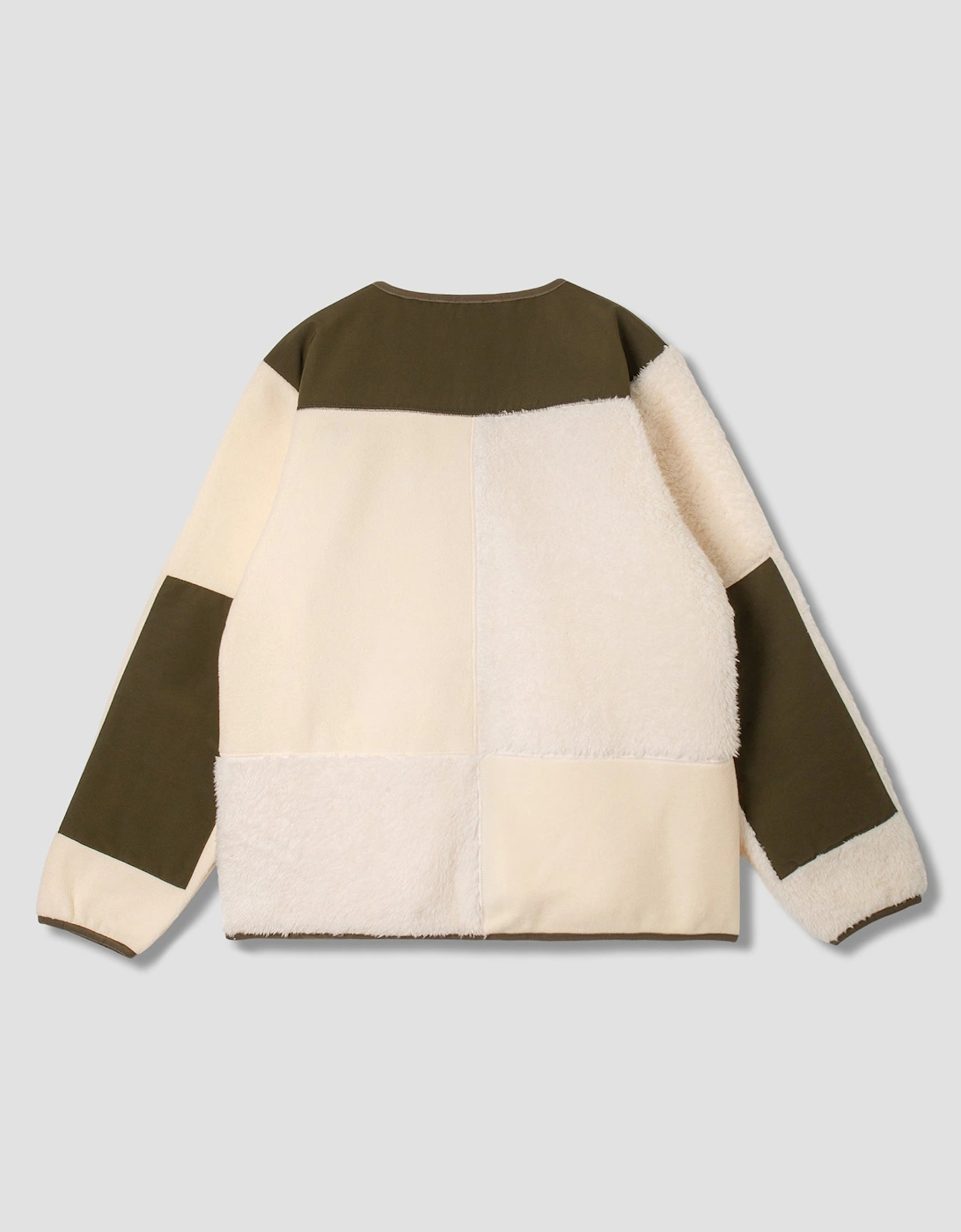 Patchwork Fleece Cardigan 