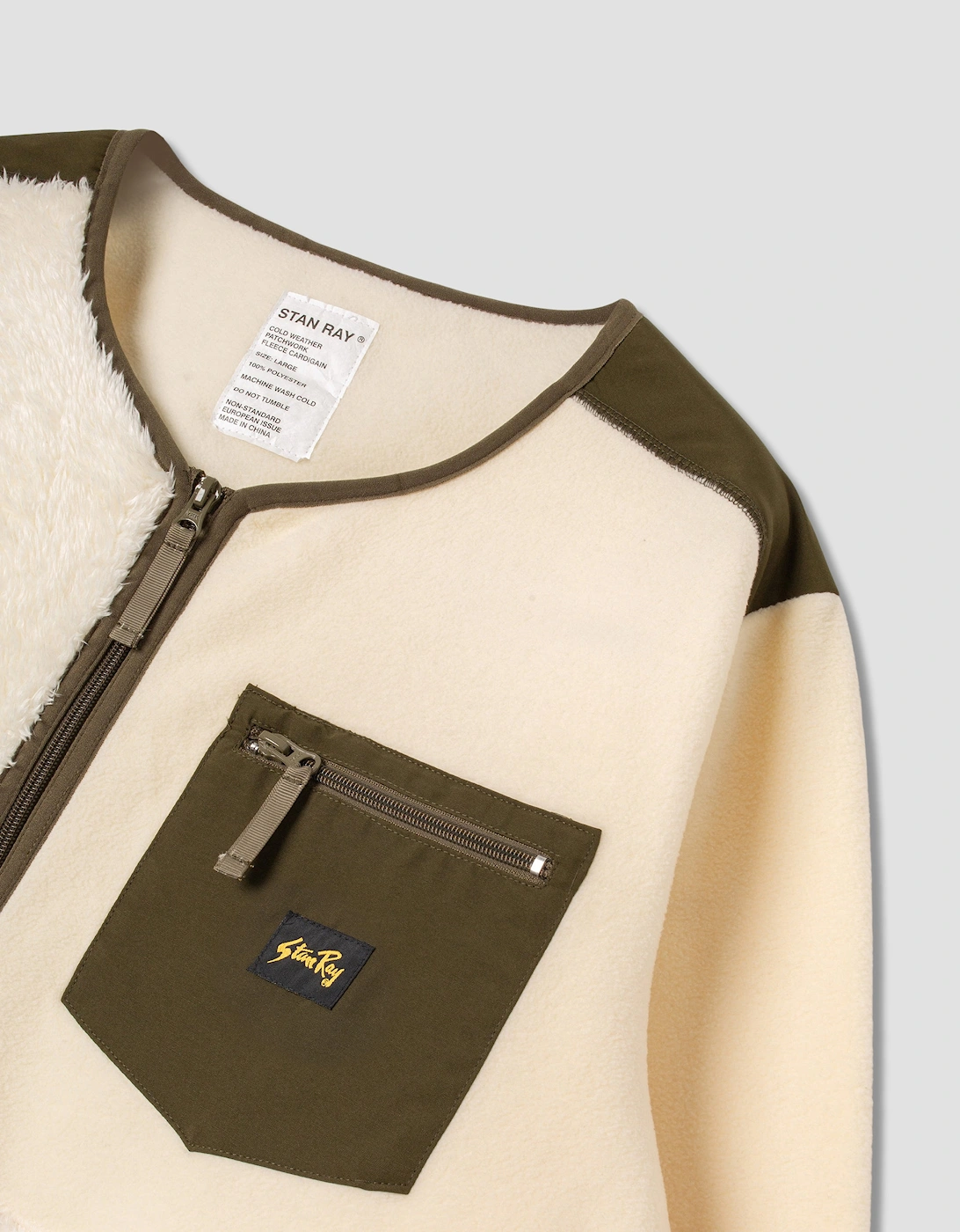 Patchwork Fleece Cardigan 