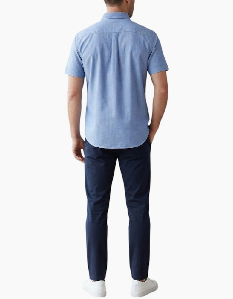 Mens Oxford Shirts Short Sleeve Plain Top Formal Shirt