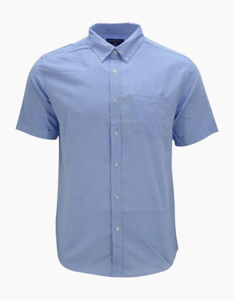 Mens Oxford Shirts Short Sleeve Plain Top Formal Shirt