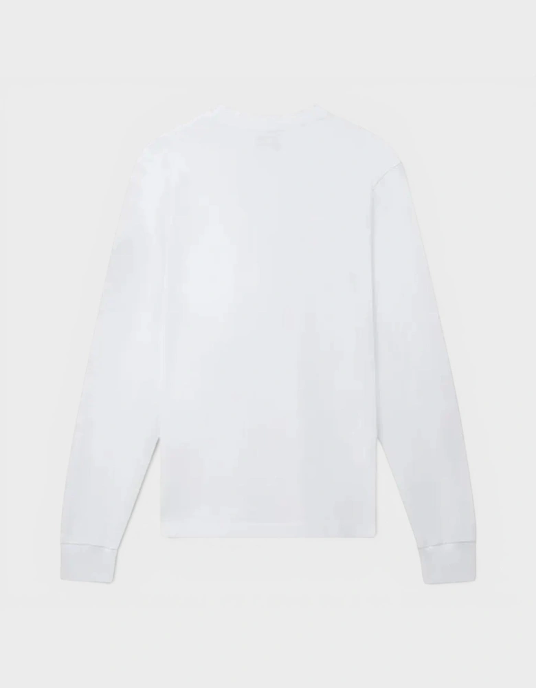 Printed Long Sleeve T-Shirt Pastel Court White
