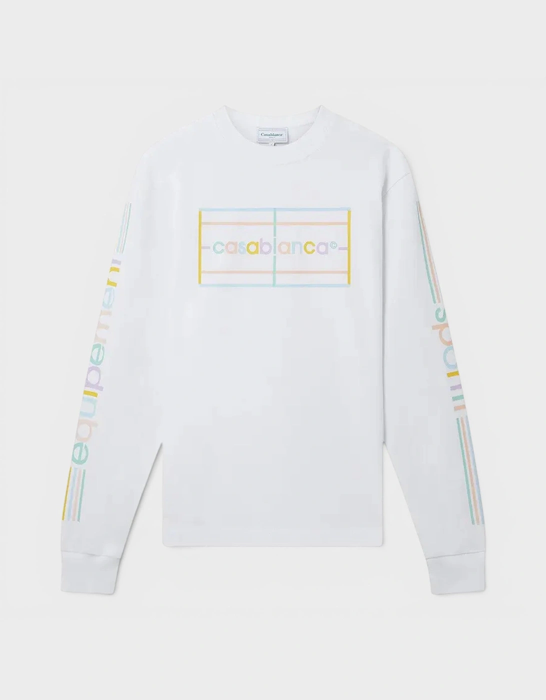 Printed Long Sleeve T-Shirt Pastel Court White, 3 of 2