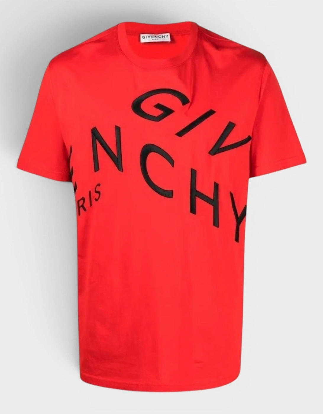 Oversized T-Shirt Refracted Embroidery Red Black, 3 of 2