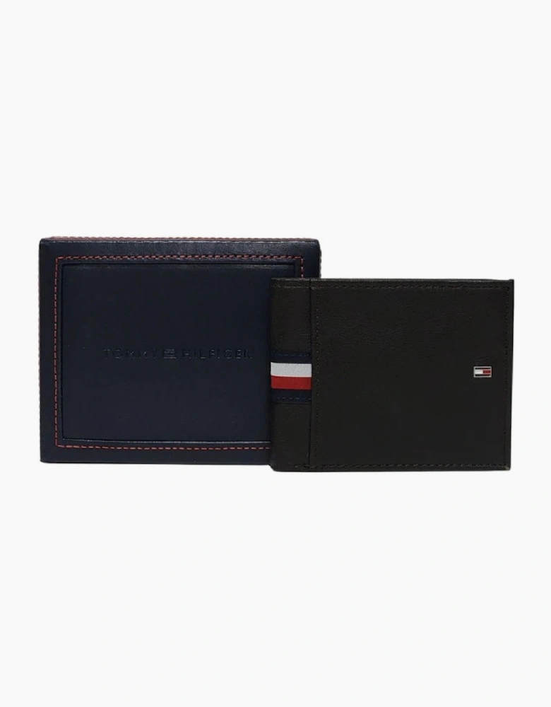 Tommy Hilfiger Mens Wallet Bifold Genuine Leather Gift Box