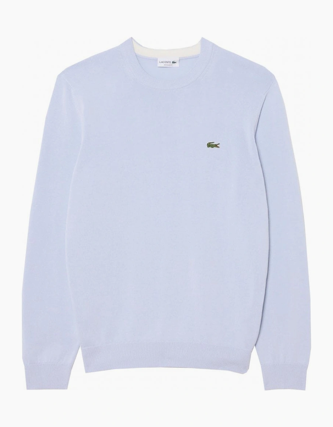 Lacoste Men's Blue Cotton Crew Neck Knit, 4 of 3