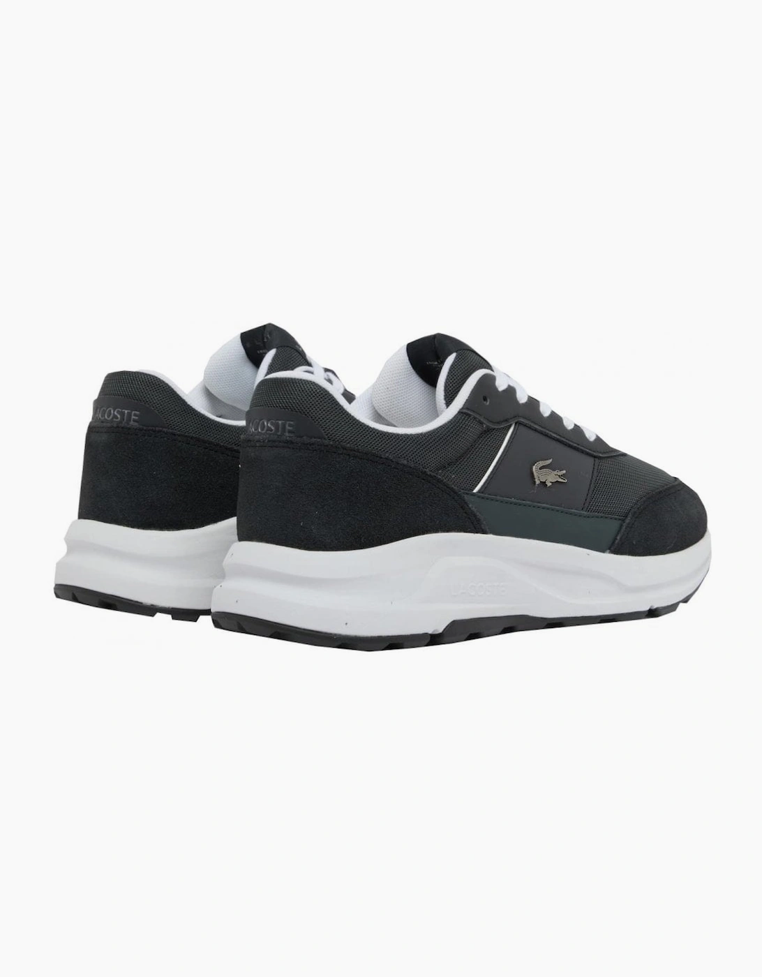 Lacoste Men's Dark Grey/ Black Run Set CGR Trainers