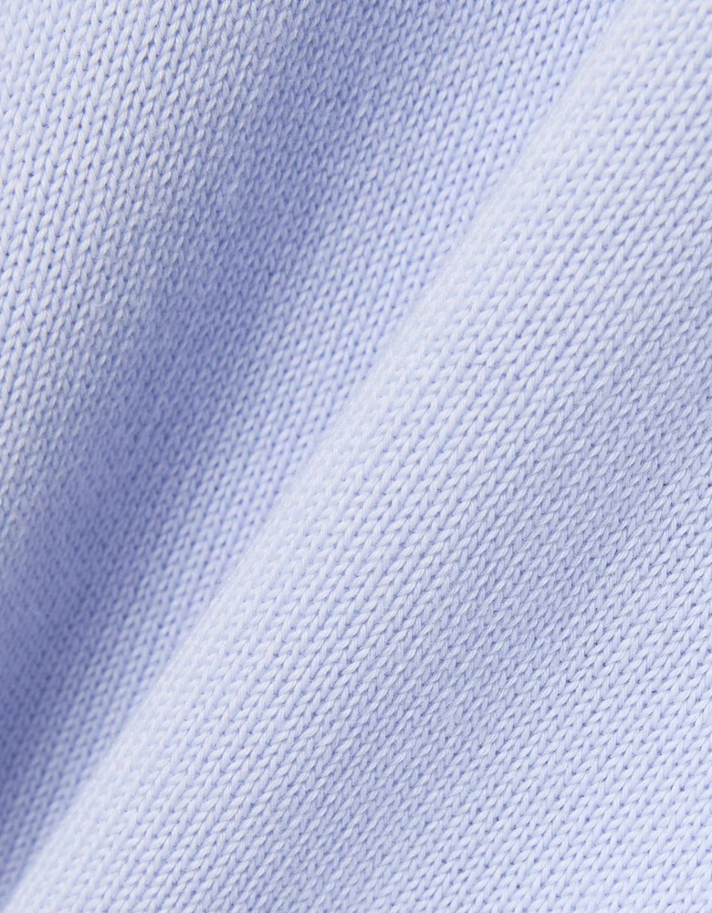 Lacoste Men's Blue Cotton Crew Neck Knit