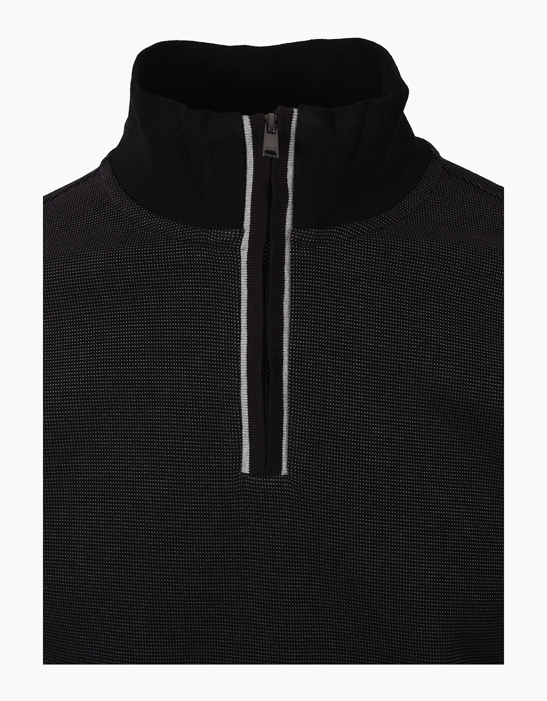 BOSS BLACK SIDNEY 80 HALF ZIP SWEATSHIRT BLACK