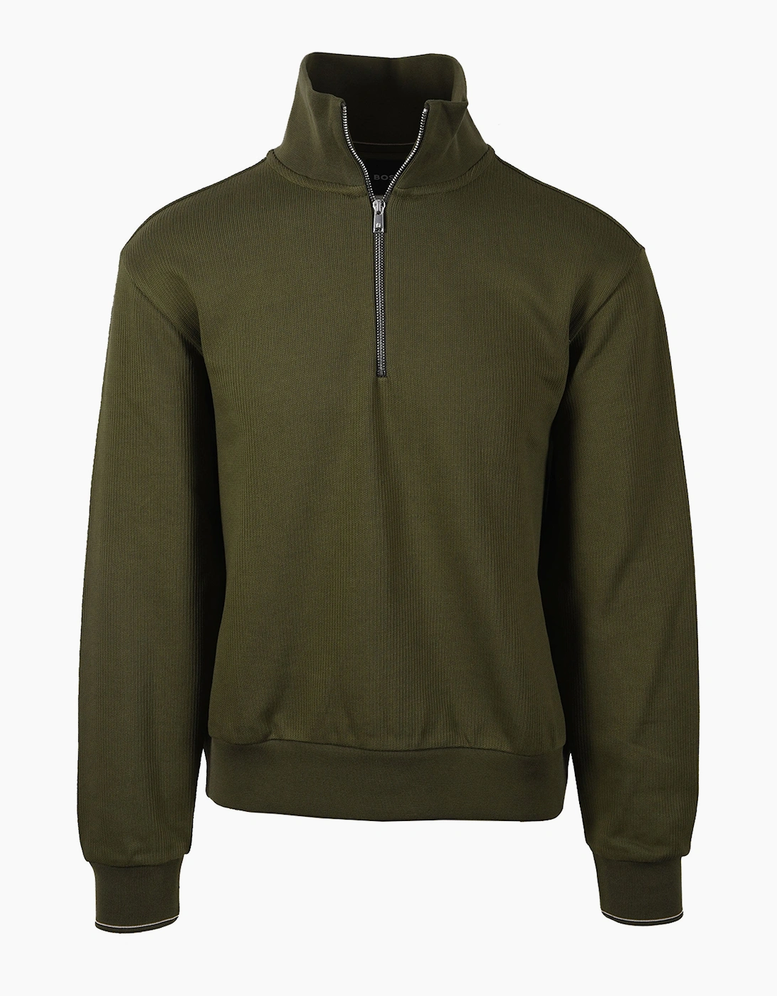 BOSS BLACK SEIDLER 55 HALF ZIP SWEATSHIRT GREEN, 5 of 4