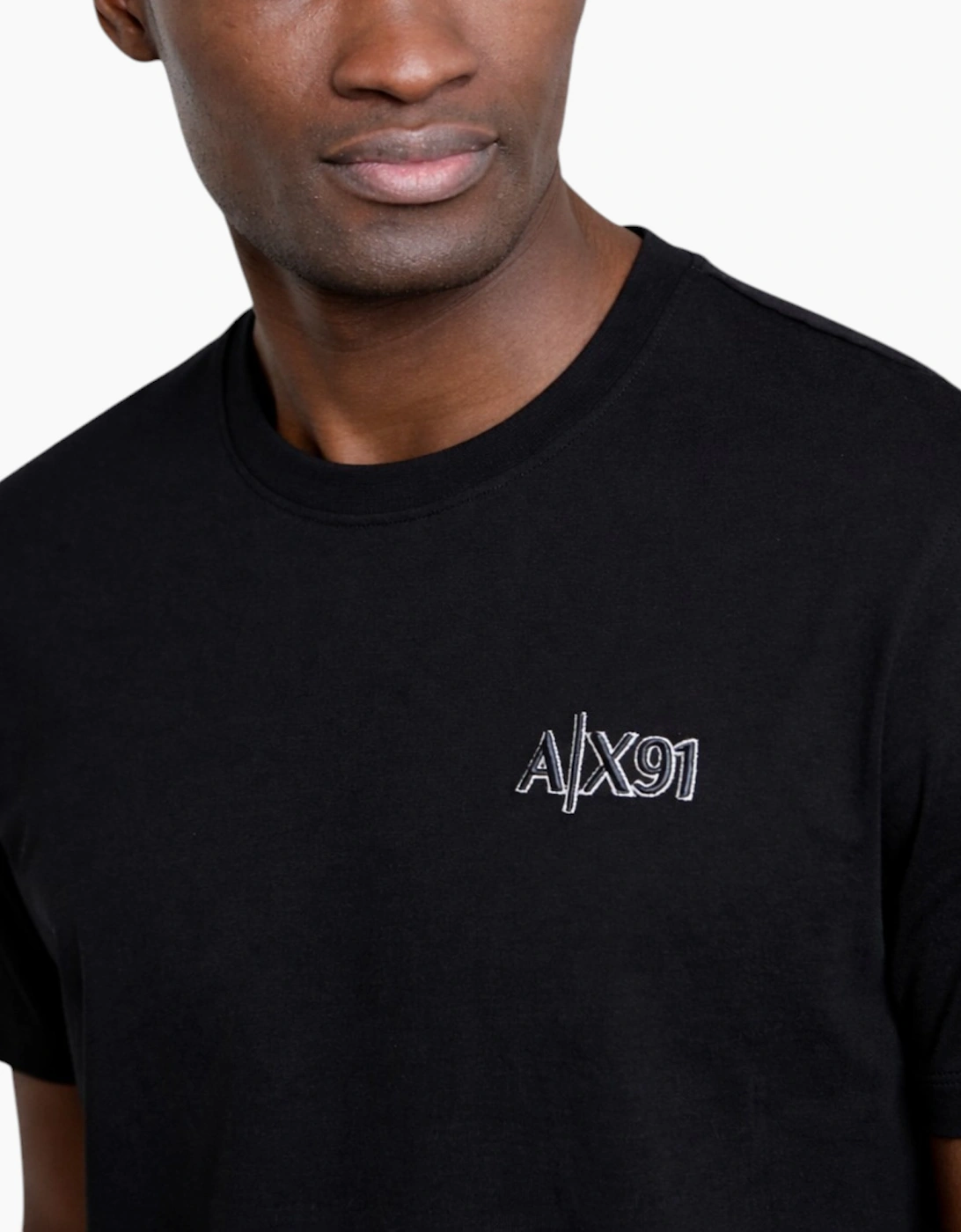 Armani Exchange Mens T-Shirts Milano Embroidery Tee