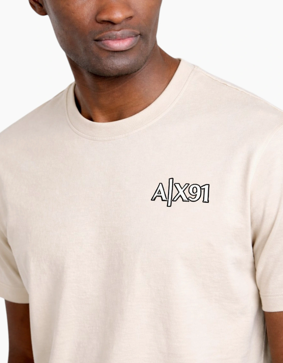 Armani Exchange Mens T-Shirts Milano Embroidery Tee