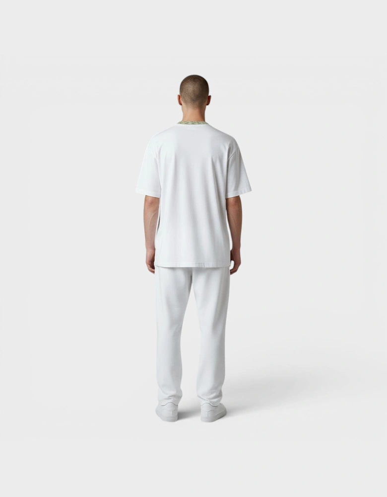 Contrast Neckline Detail T-Shirt White