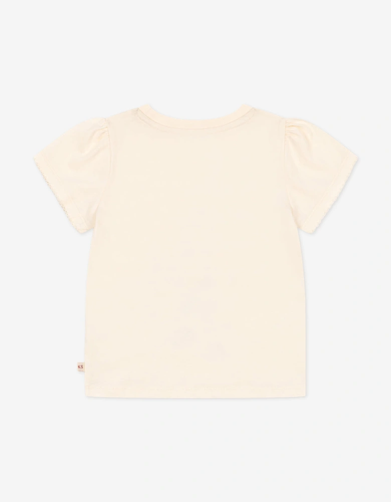 Konges Sløjd Girls Famo Puff T-Shirt in Ivory