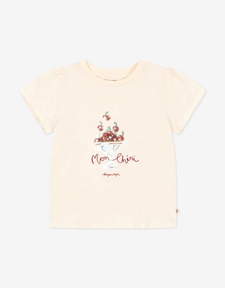 Konges Sløjd Girls Famo Puff T-Shirt in Ivory