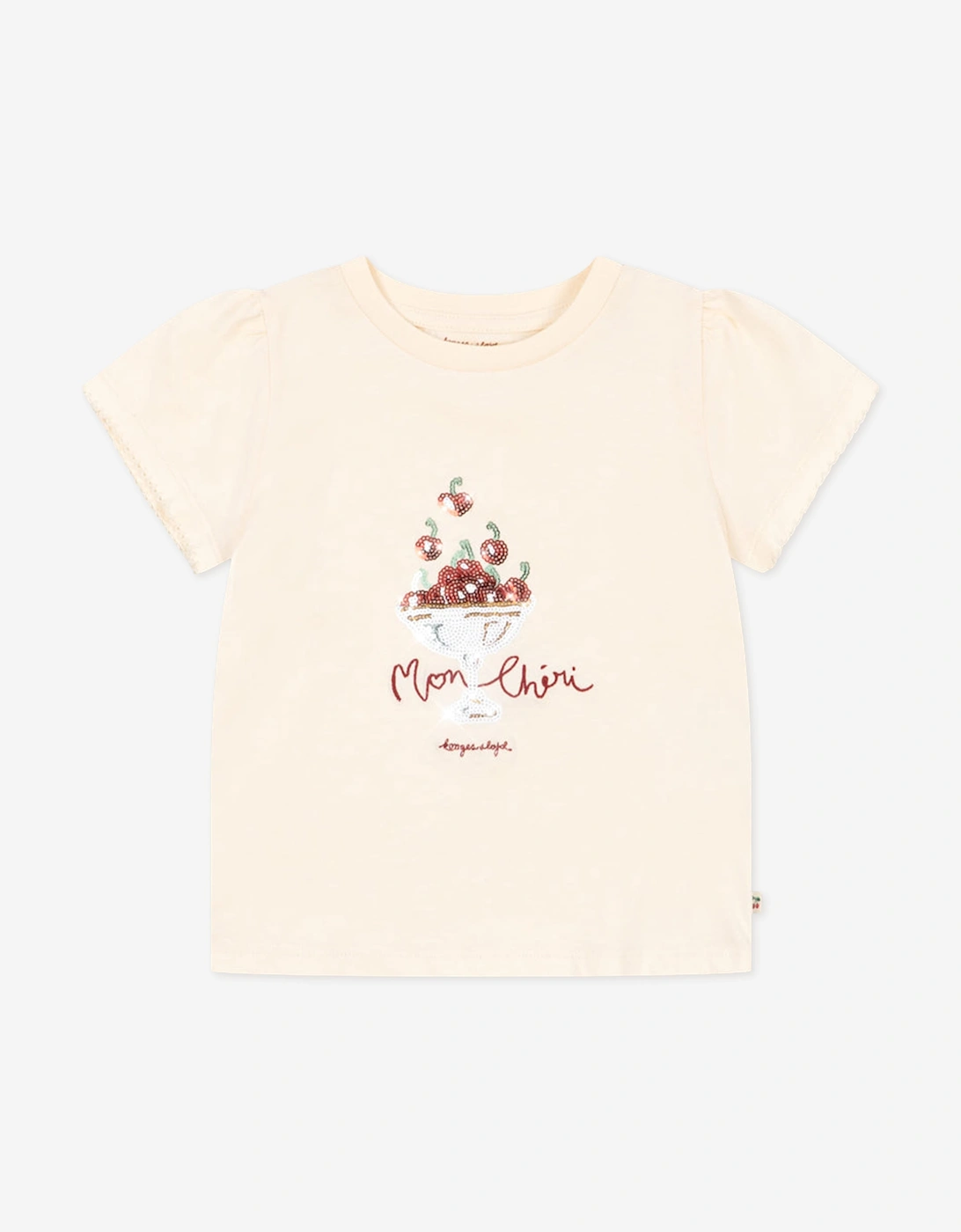 Konges Sløjd Girls Famo Puff T-Shirt in Ivory, 5 of 4