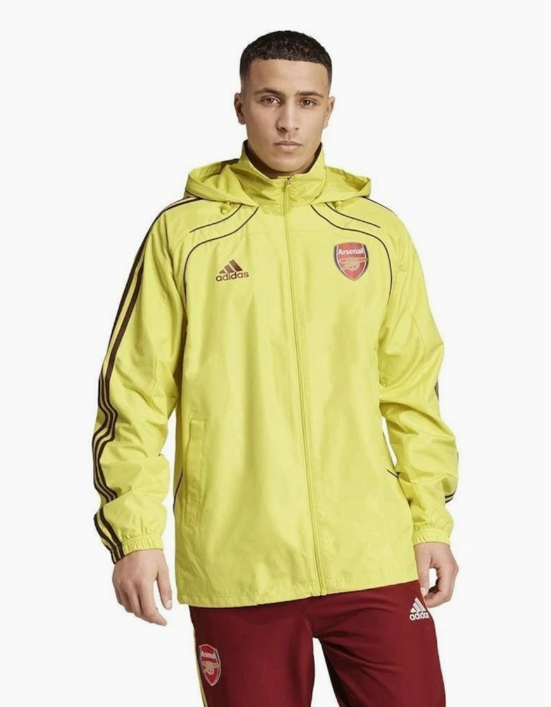 Adidas Arsenal UBP Windbreaker Hooded Jacket Yellow