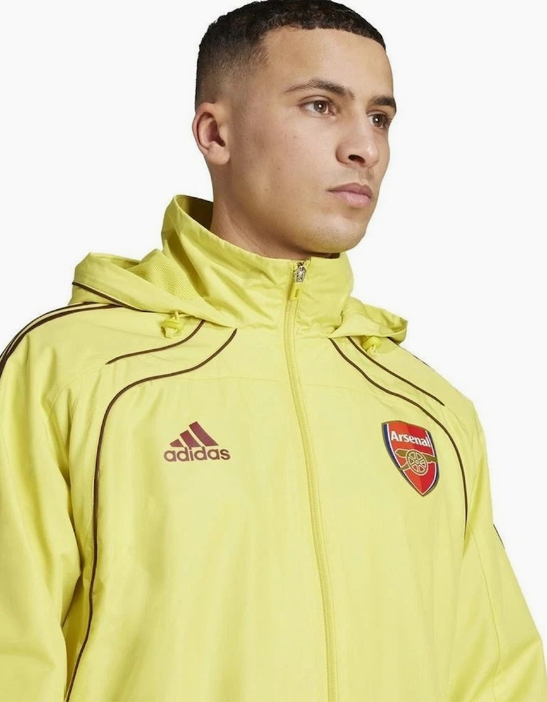 Adidas Arsenal UBP Windbreaker Hooded Jacket Yellow