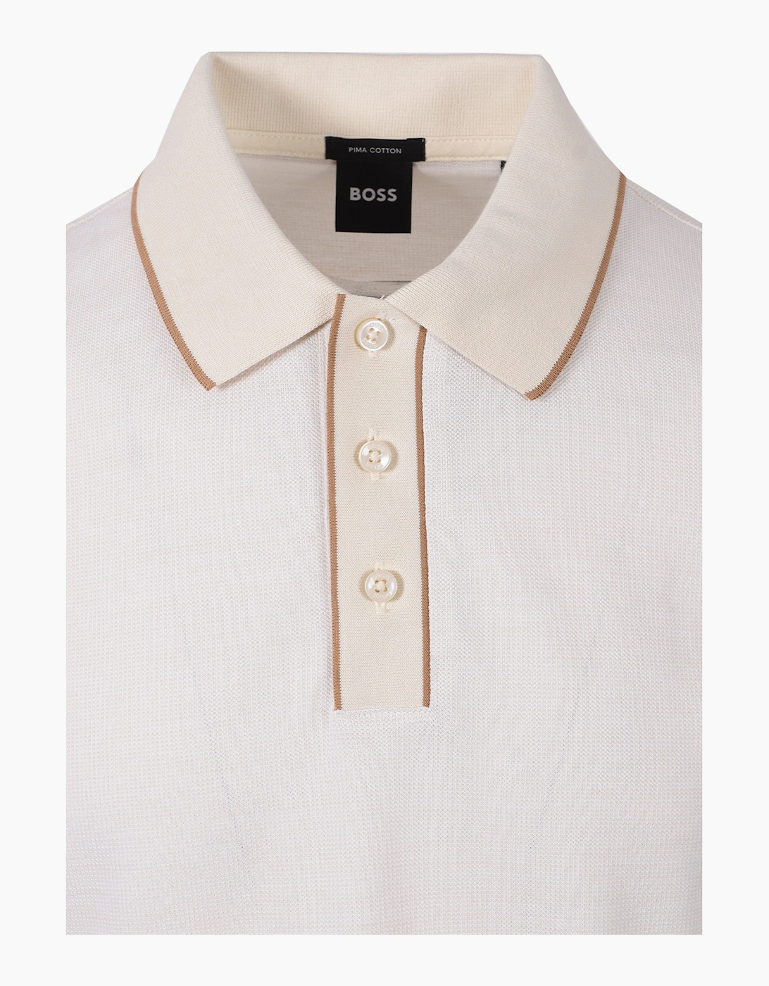 BOSS BLACK PARLAY 81 POLO SHIRT WHITE