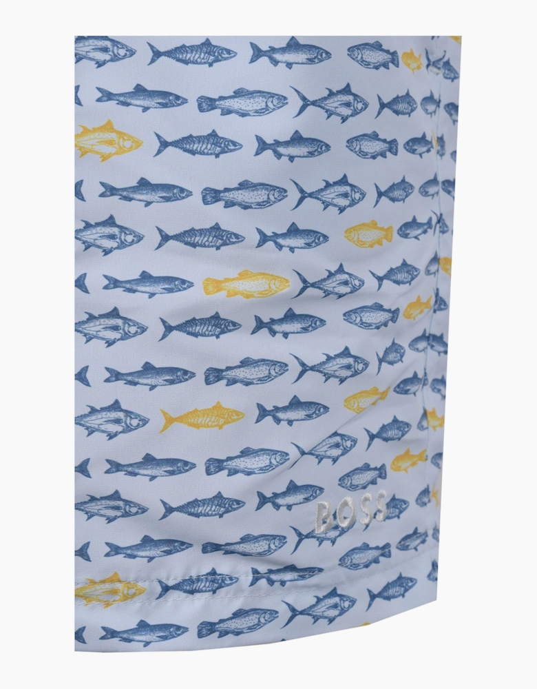 BOSS DANIO SWIM SHORTS OPEN BLUE