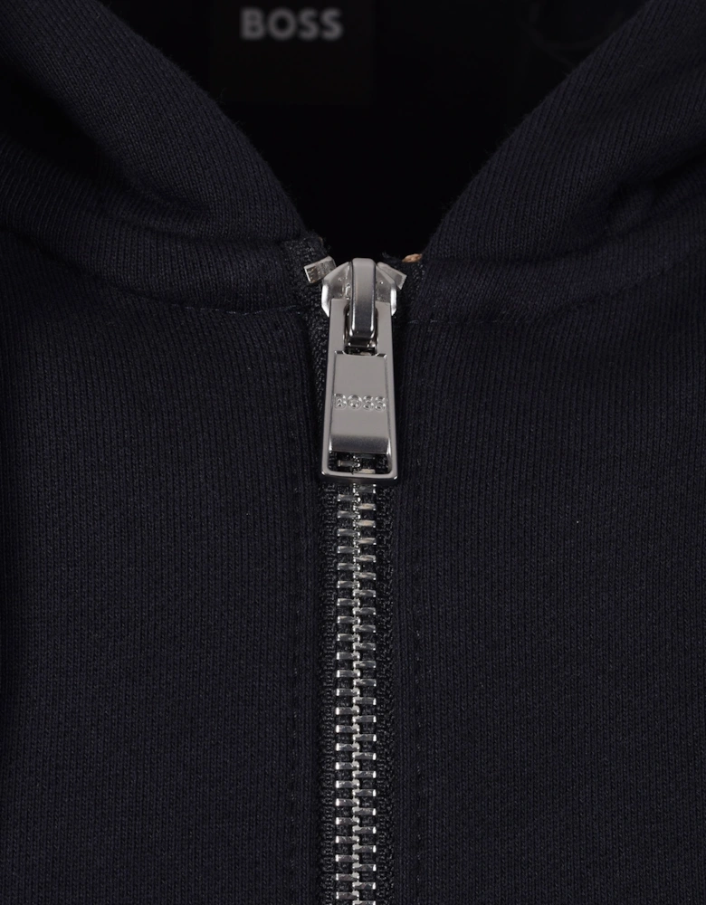 BOSS BLACK H-SPENCE ZIP THRU SWEATSHIRT DARK BLUE