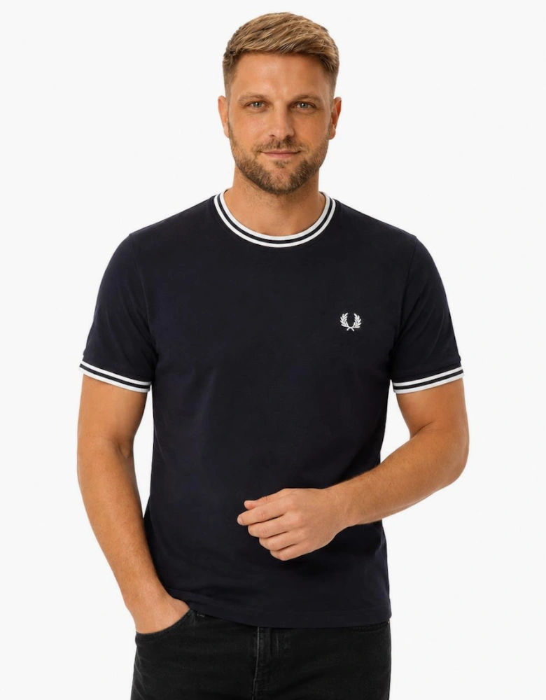 Fred Perry Twin Tipped T-Shirt Navy