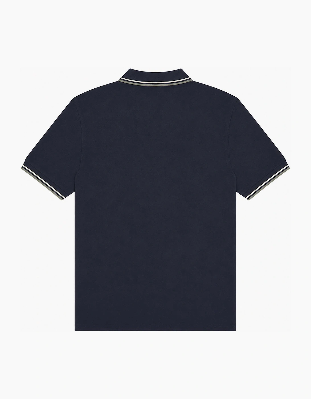 Fred Perry Twin Tipped Polo Shirt Dark Airforce/Ecru/Seagrass