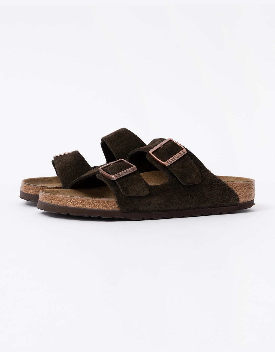Birkenstock Arizona Suede Leather Womens Sandals - Mocha