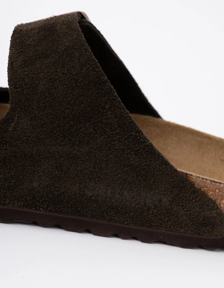 Birkenstock Arizona Suede Leather Womens Sandals - Mocha