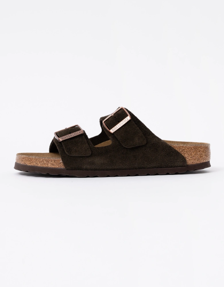 Birkenstock Arizona Suede Leather Womens Sandals - Mocha
