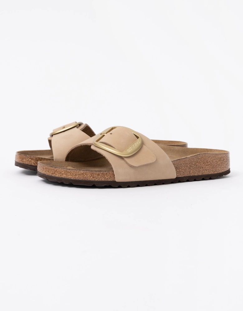 Birkenstock Madrid Big Buckle Womens Nubuck Leather Sandals - Sandcastle