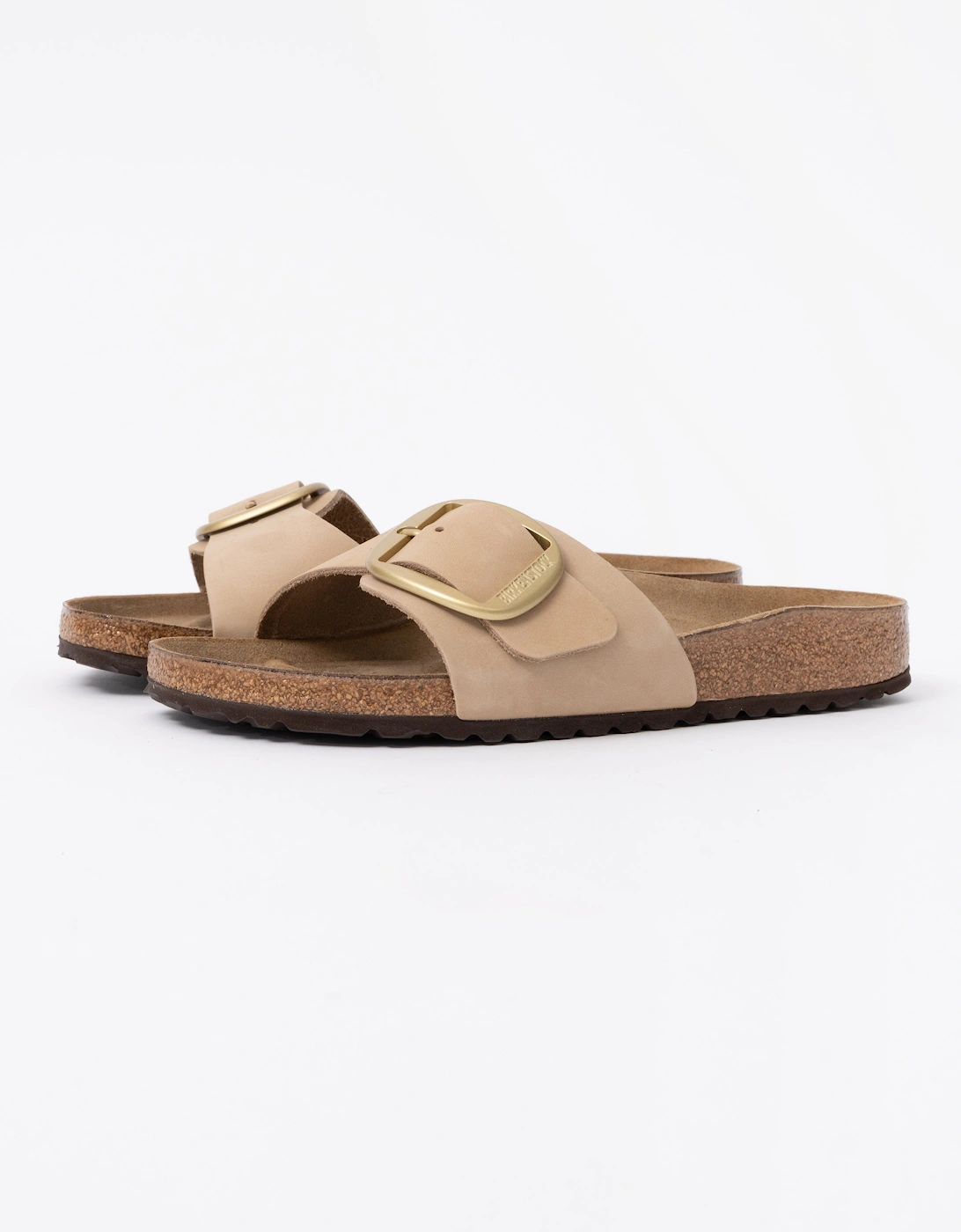 Birkenstock Madrid Big Buckle Womens Nubuck Leather Sandals - Sandcastle