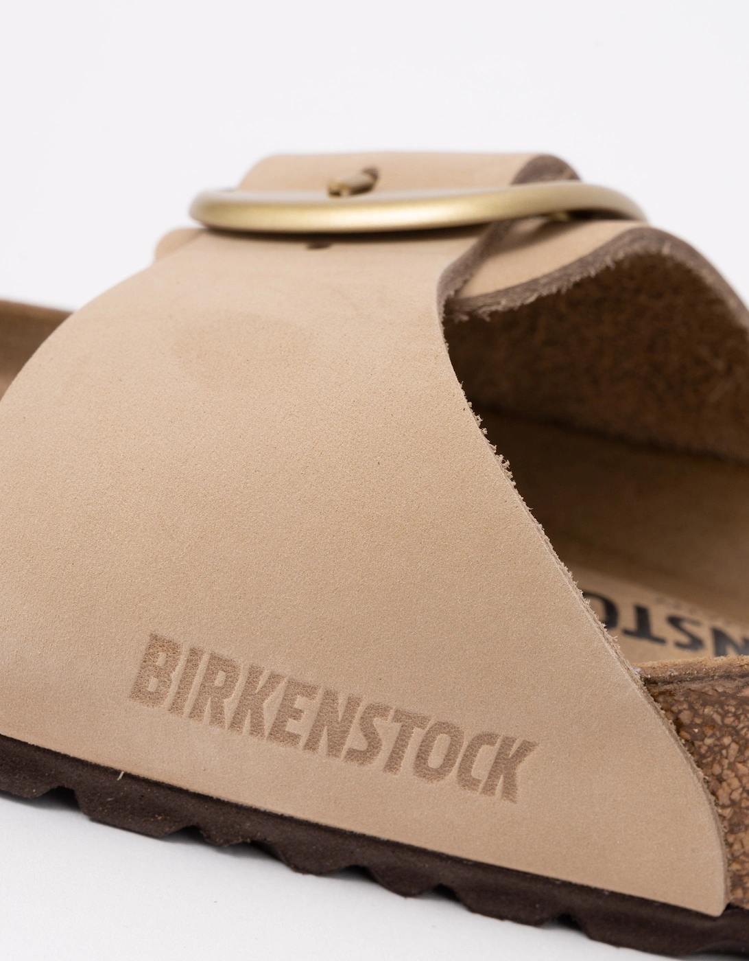 Birkenstock Madrid Big Buckle Womens Nubuck Leather Sandals - Sandcastle