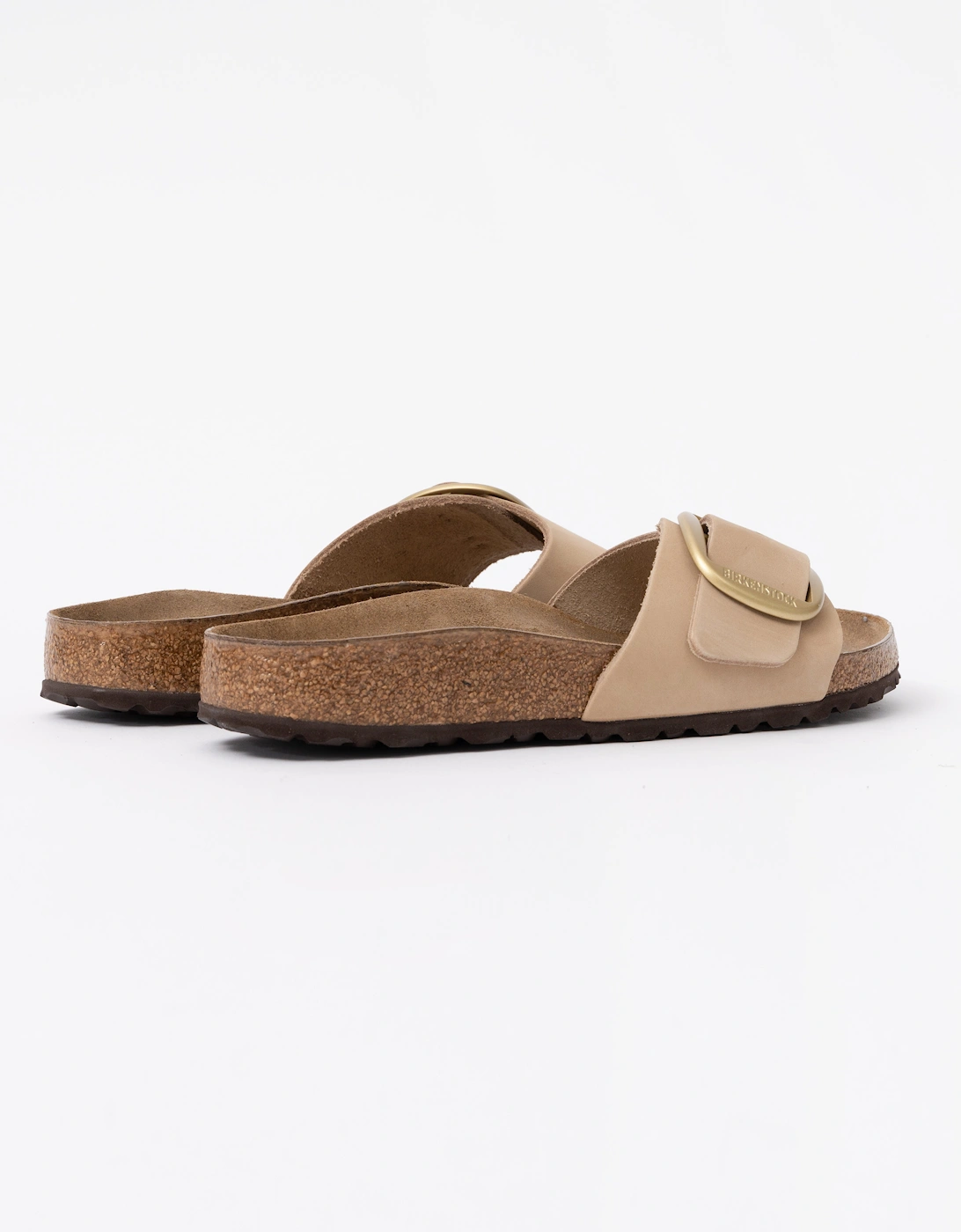 Birkenstock Madrid Big Buckle Womens Nubuck Leather Sandals - Sandcastle