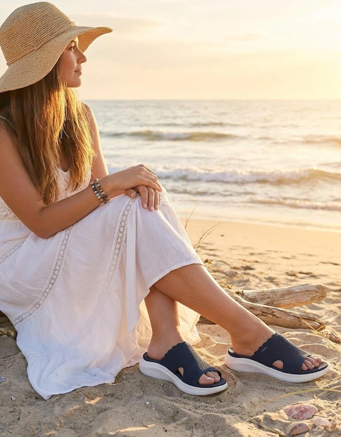 Skechers ULTRA FLEX 3.0 SANDAL-BRING I Womens Sliders Navy