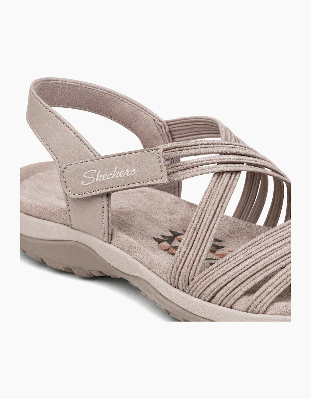 Skechers REGGAE SLIM - SUNNYSIDE 2.0 Womens Cross Strap Sandals Taupe