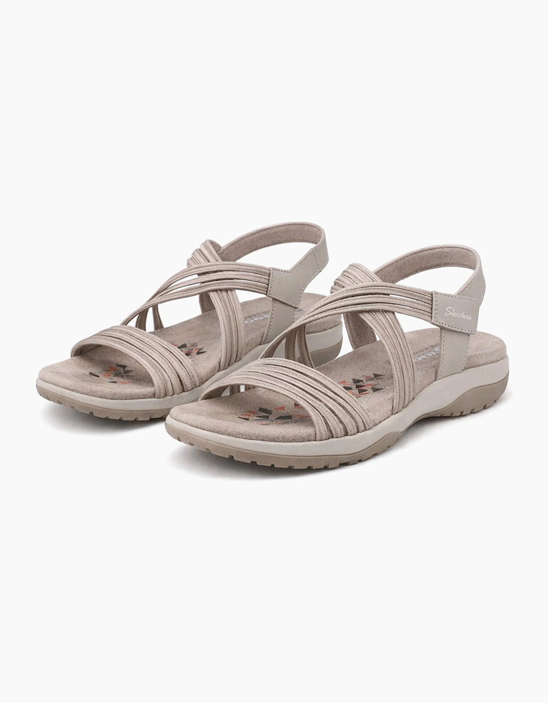 Skechers REGGAE SLIM - SUNNYSIDE 2.0 Womens Cross Strap Sandals Taupe