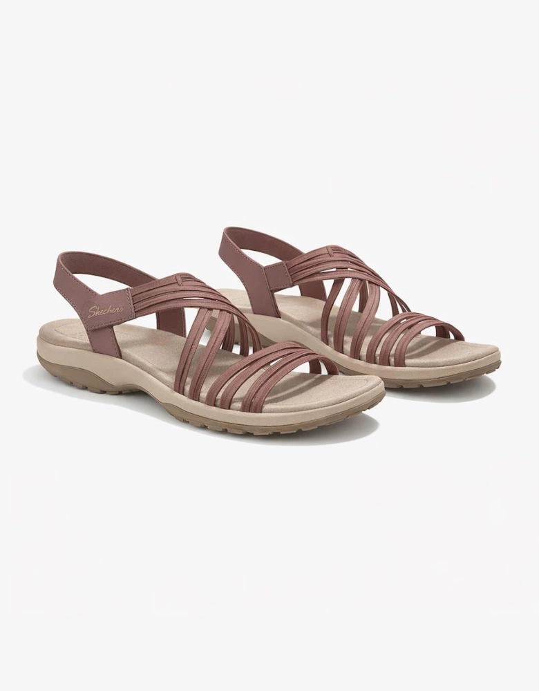 Skechers REGGAE SLIM - SUNNYSIDE 2.0 Womens Cross Strap Sandals Mauve/Pink