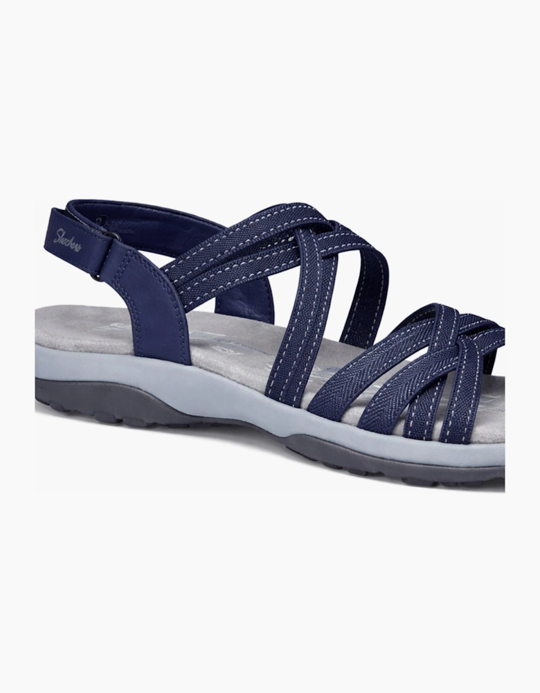 Skechers REGGAE SLIM - SUMMER GETAWAY Womens Cross Strap Sandals Navy