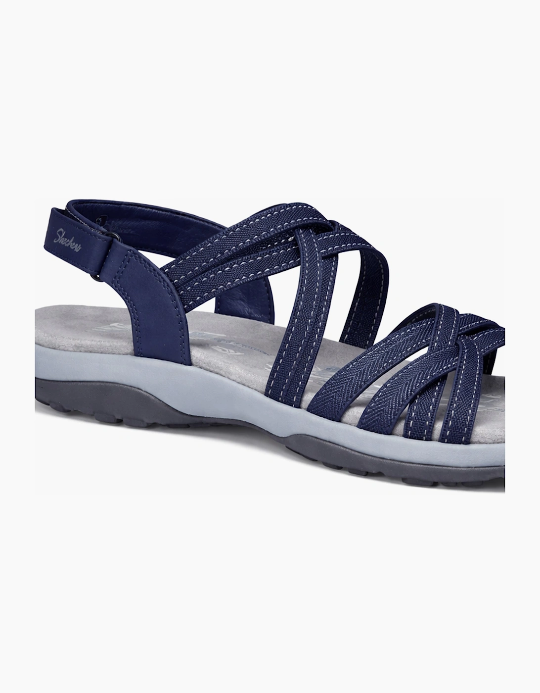Skechers REGGAE SLIM - SUMMER GETAWAY Womens Cross Strap Sandals Navy