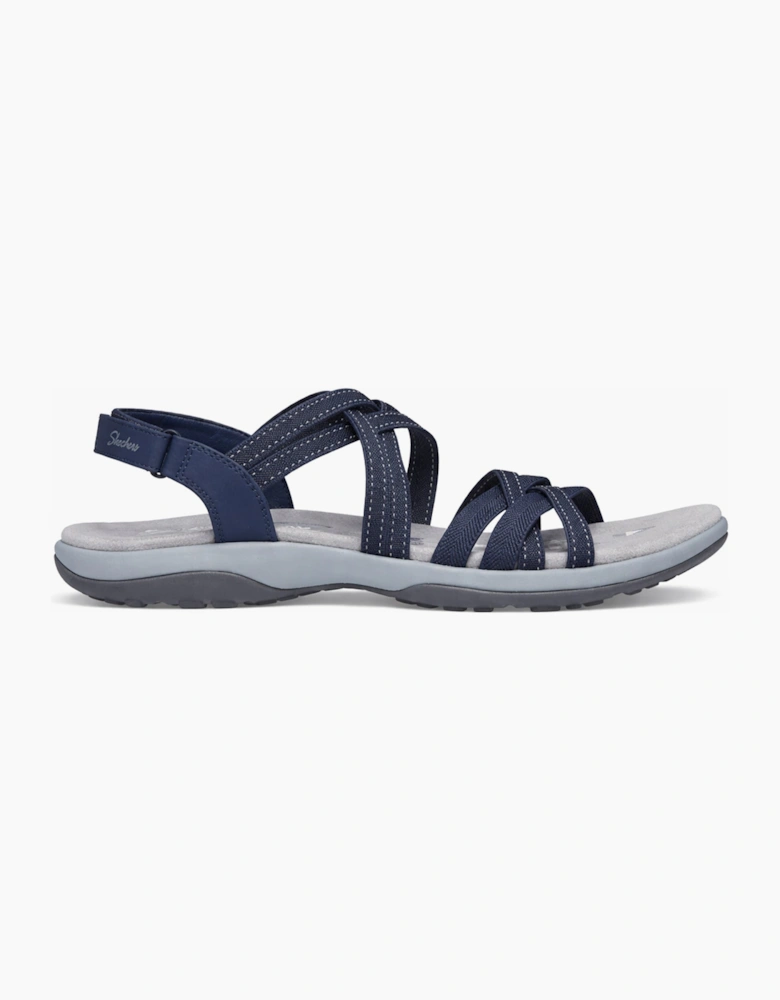 Skechers REGGAE SLIM - SUMMER GETAWAY Womens Cross Strap Sandals Navy