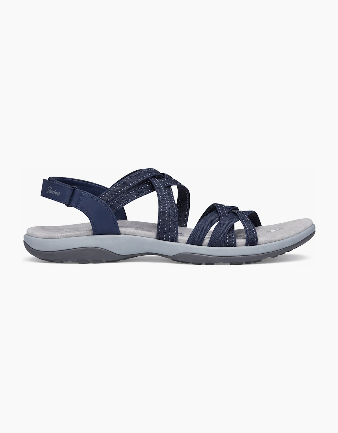 Skechers REGGAE SLIM - SUMMER GETAWAY Womens Cross Strap Sandals Navy