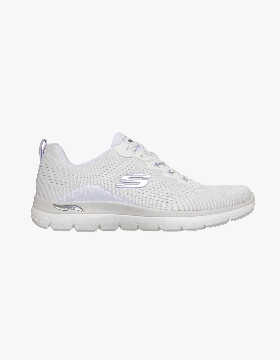 Skechers ARCH FIT SUMMITS - DAILY FLOW Womens Casual Trainers White Lavender