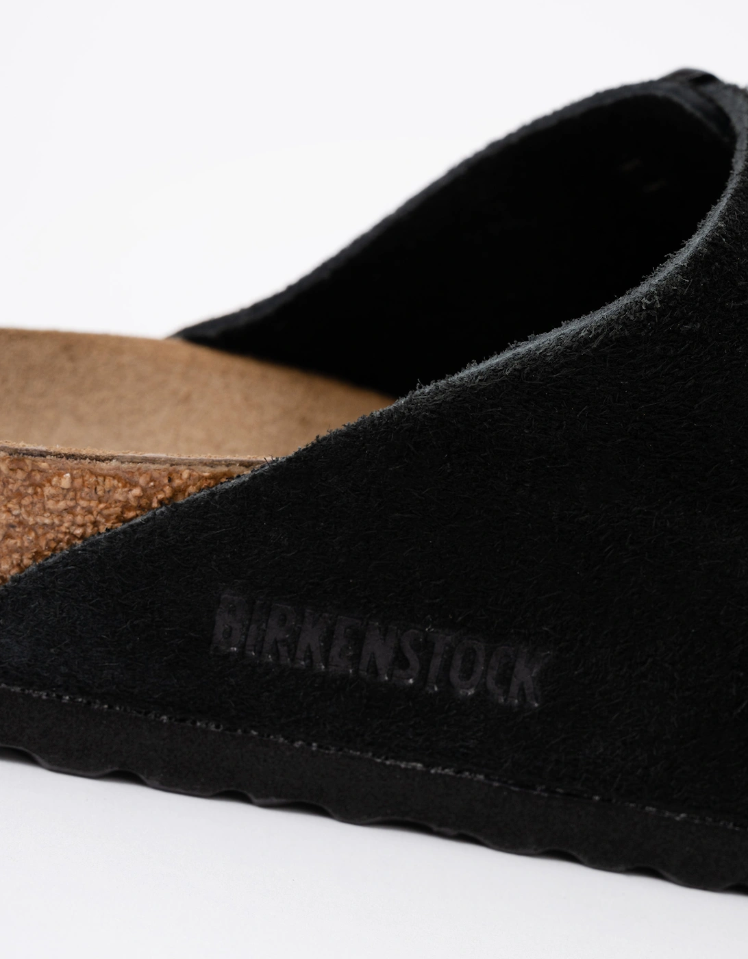 Birkenstock Arizona Suede Leather Womens Sandals - Black