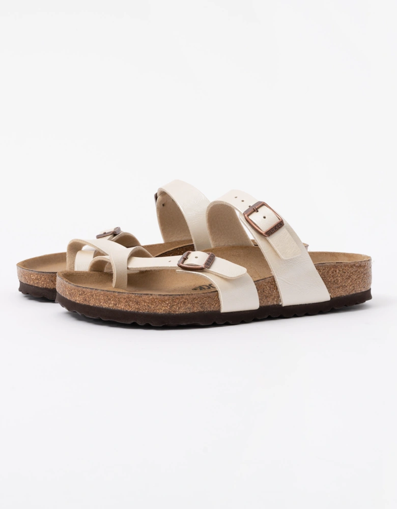 Birkenstock Mayari Birko Flor Womens Sandals - Graceful Pearl White