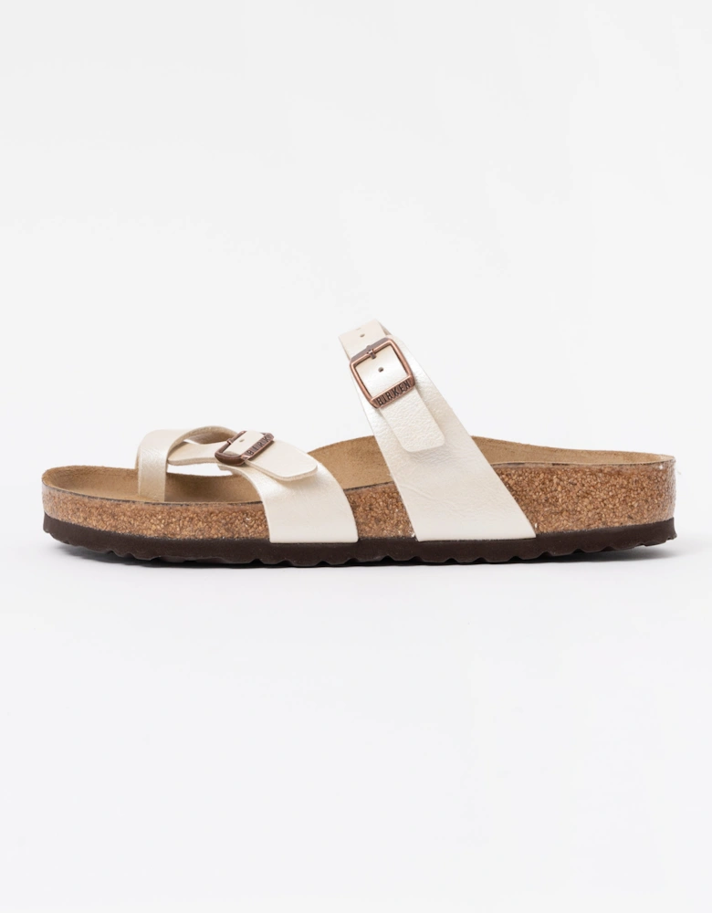Birkenstock Mayari Birko Flor Womens Sandals - Graceful Pearl White