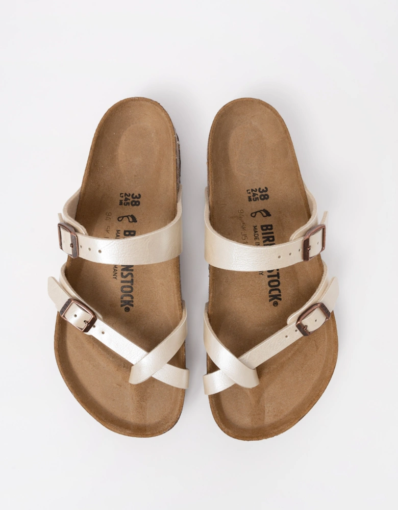 Birkenstock Mayari Birko Flor Womens Sandals - Graceful Pearl White