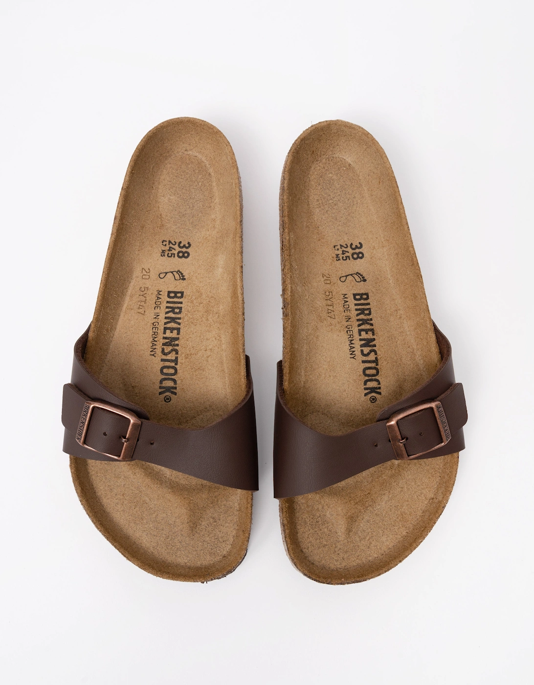 Birkenstock Madrid Birko-Flor Womens Sandals - Dark Brown