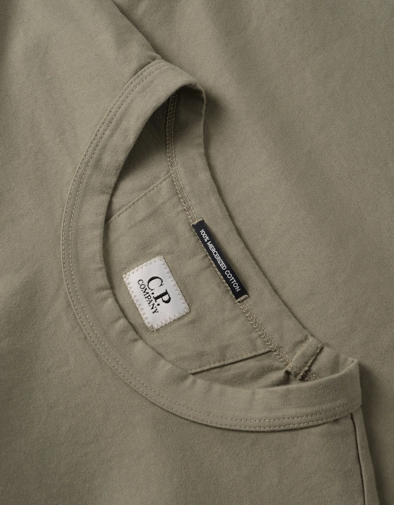 30/2 Mercerised Pocket T-Shirt Khaki