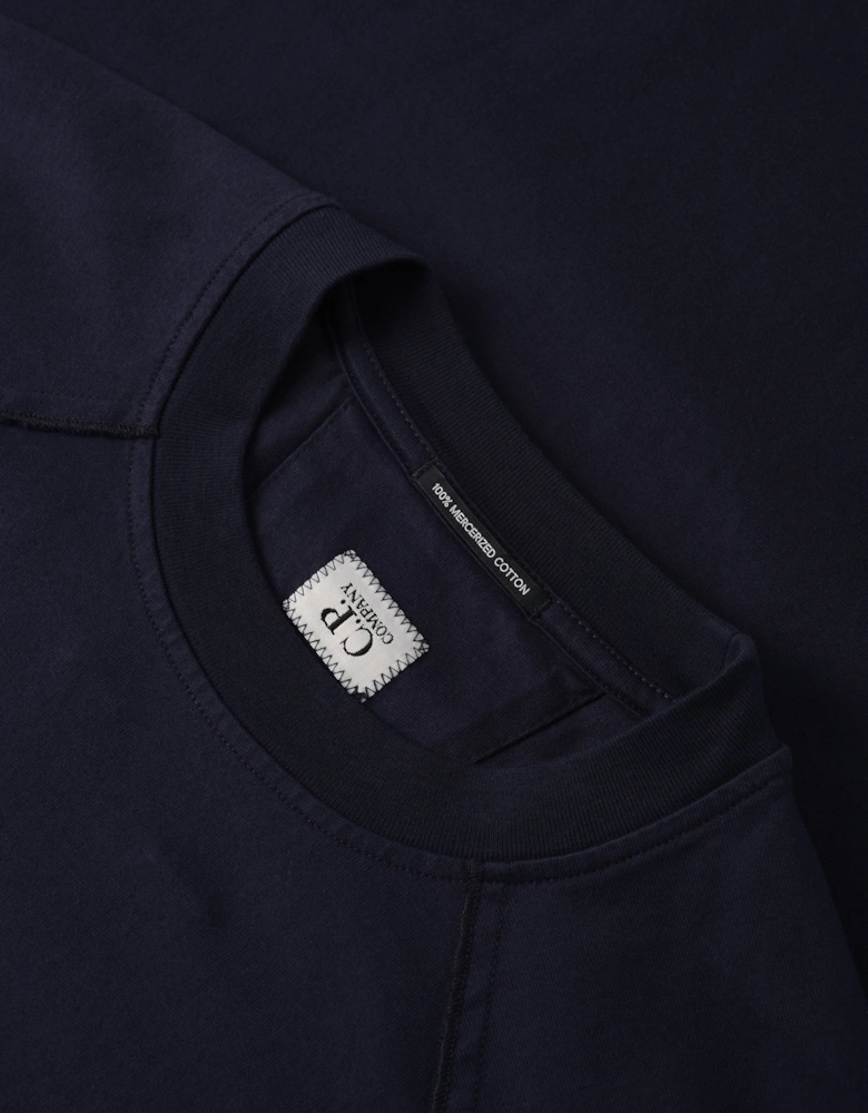 30/2 Mercerizedd Sleeve Lens T shirt Navy