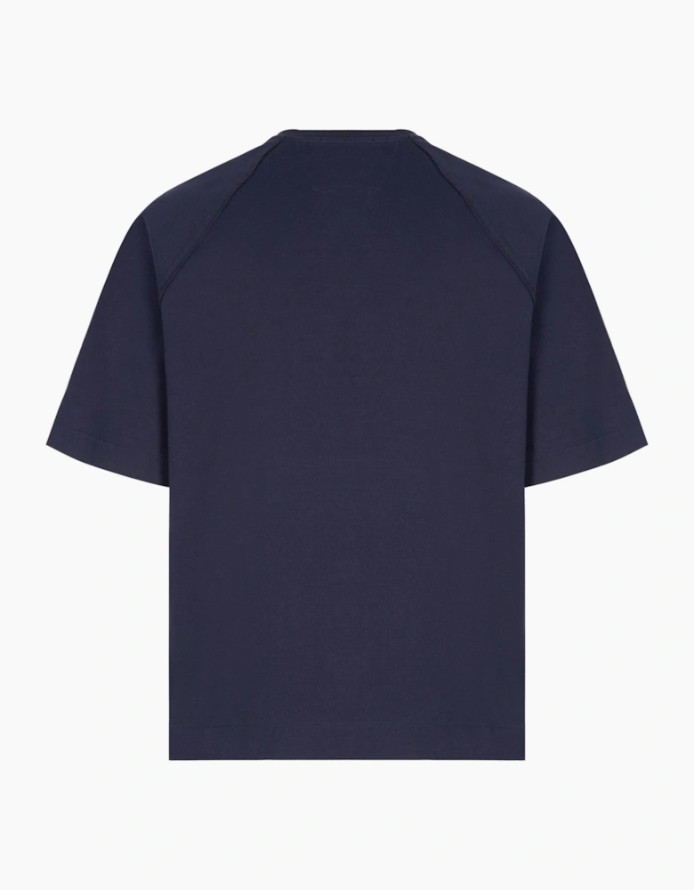 30/2 Mercerizedd Sleeve Lens T shirt Navy